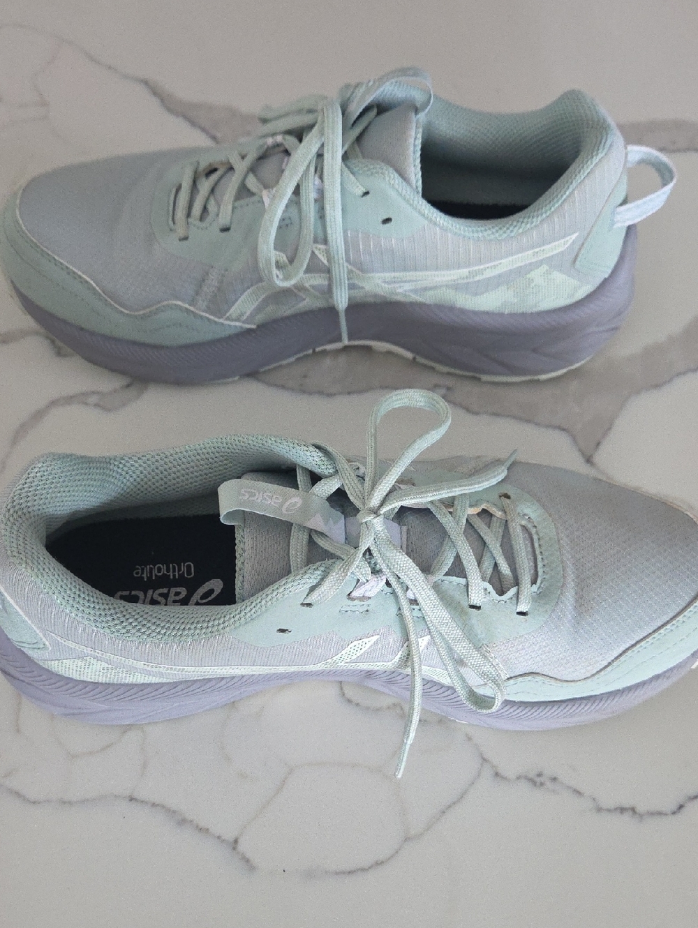 ASICS Women's Light Mint & Light Gray Athletic Running Shoes